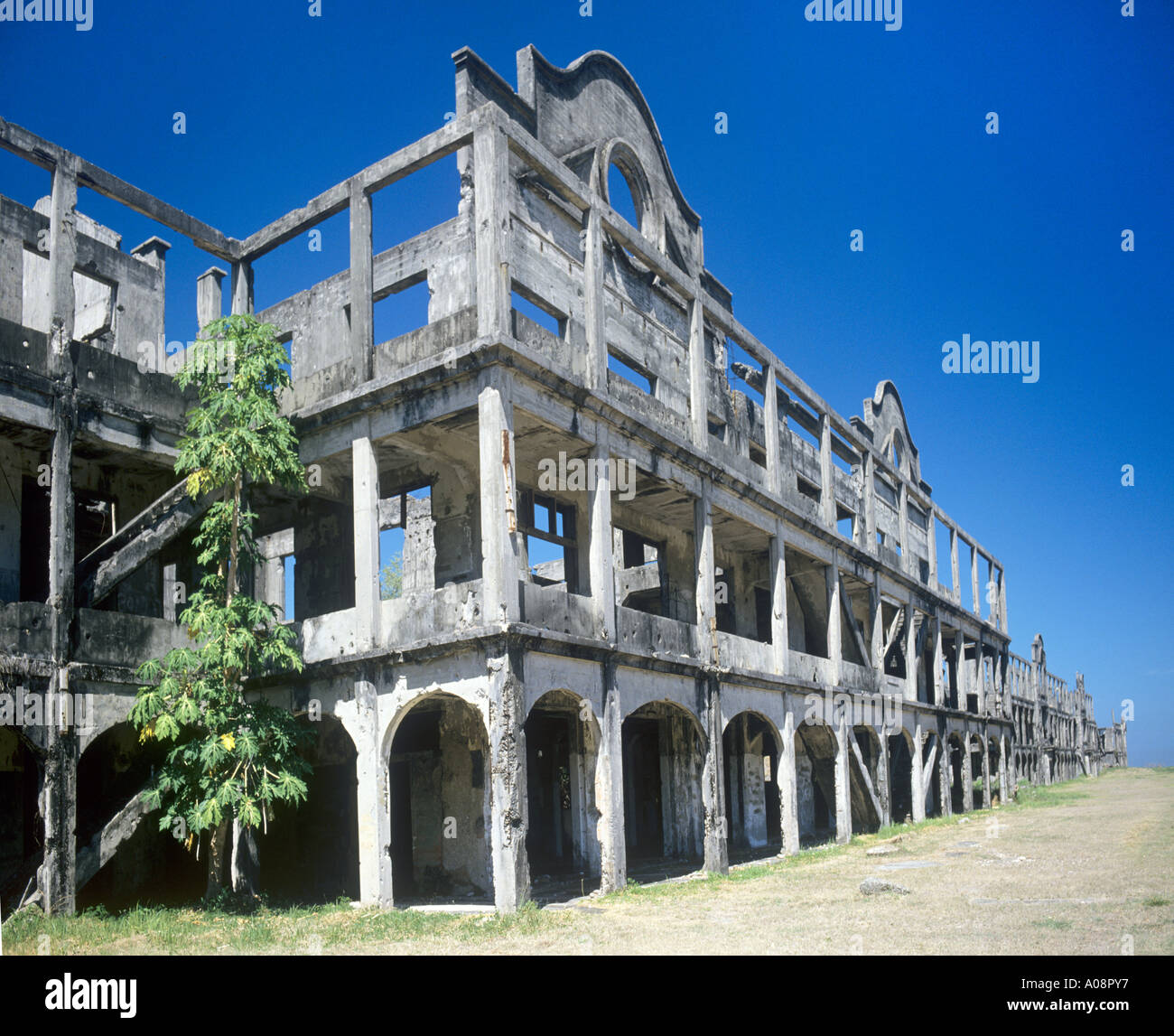 Mille de Long Corrigedor, casernes, aux Philippines. Banque D'Images