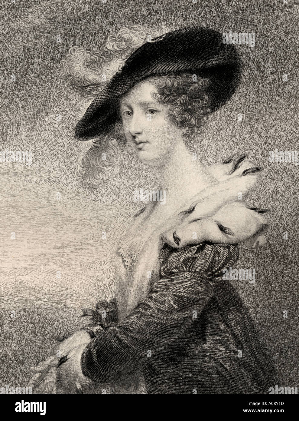 Georgiana Agar Ellis, Dame Dover, 1804 - 1860. L'épouse de George Agar Ellis. Banque D'Images