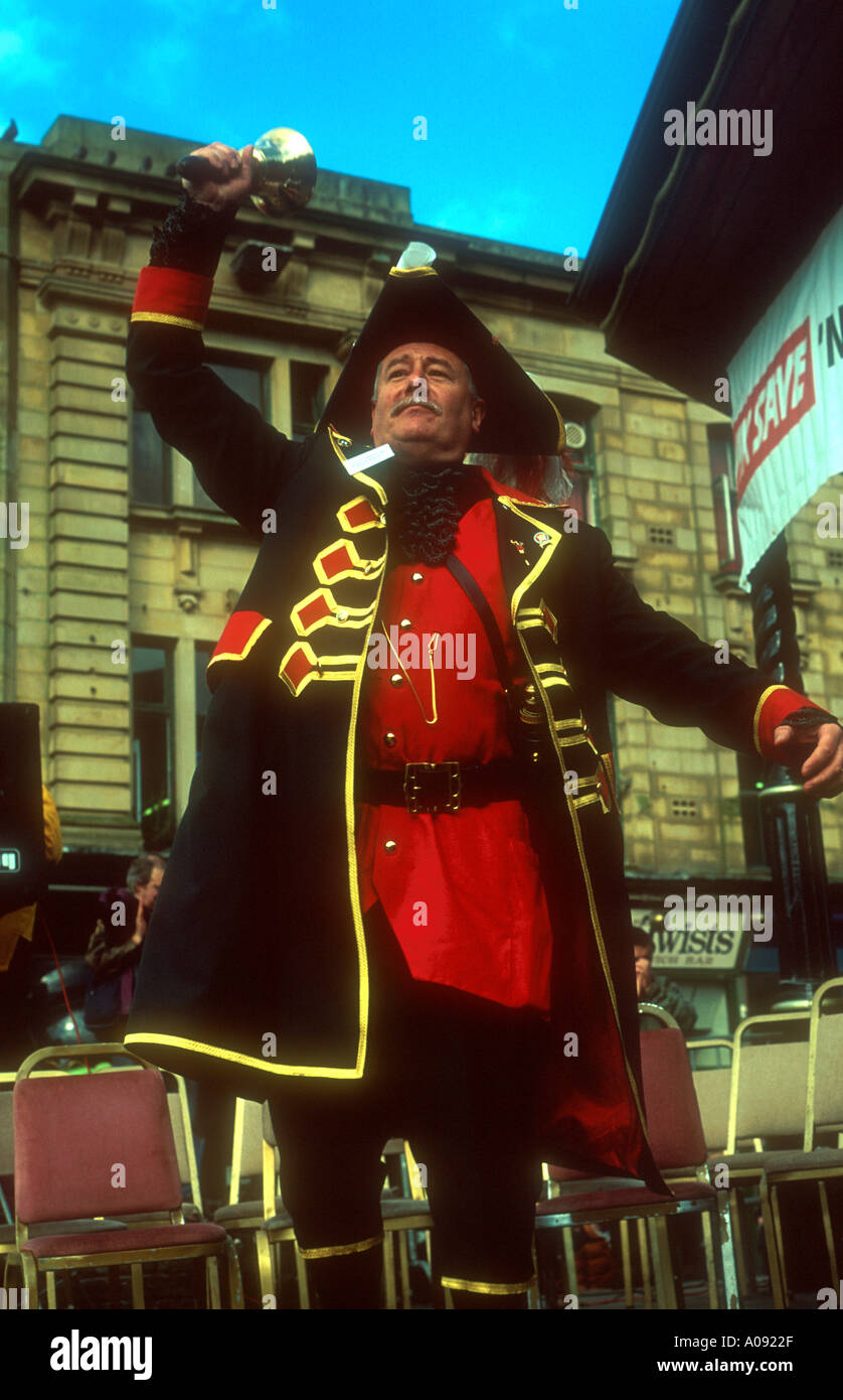 Crieur public de Burnley Lancashire England Banque D'Images