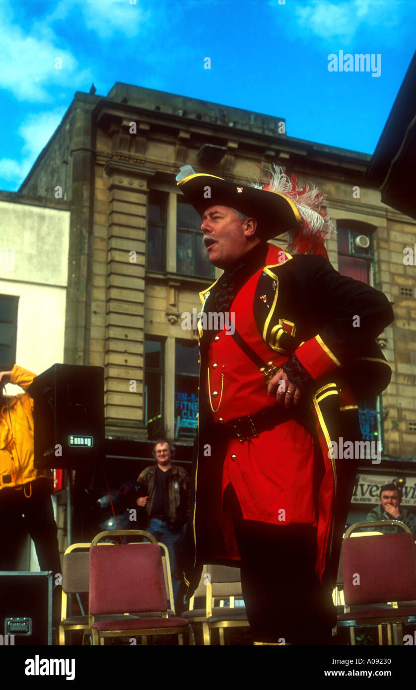 Crieur public Burnley Lancashire England Banque D'Images