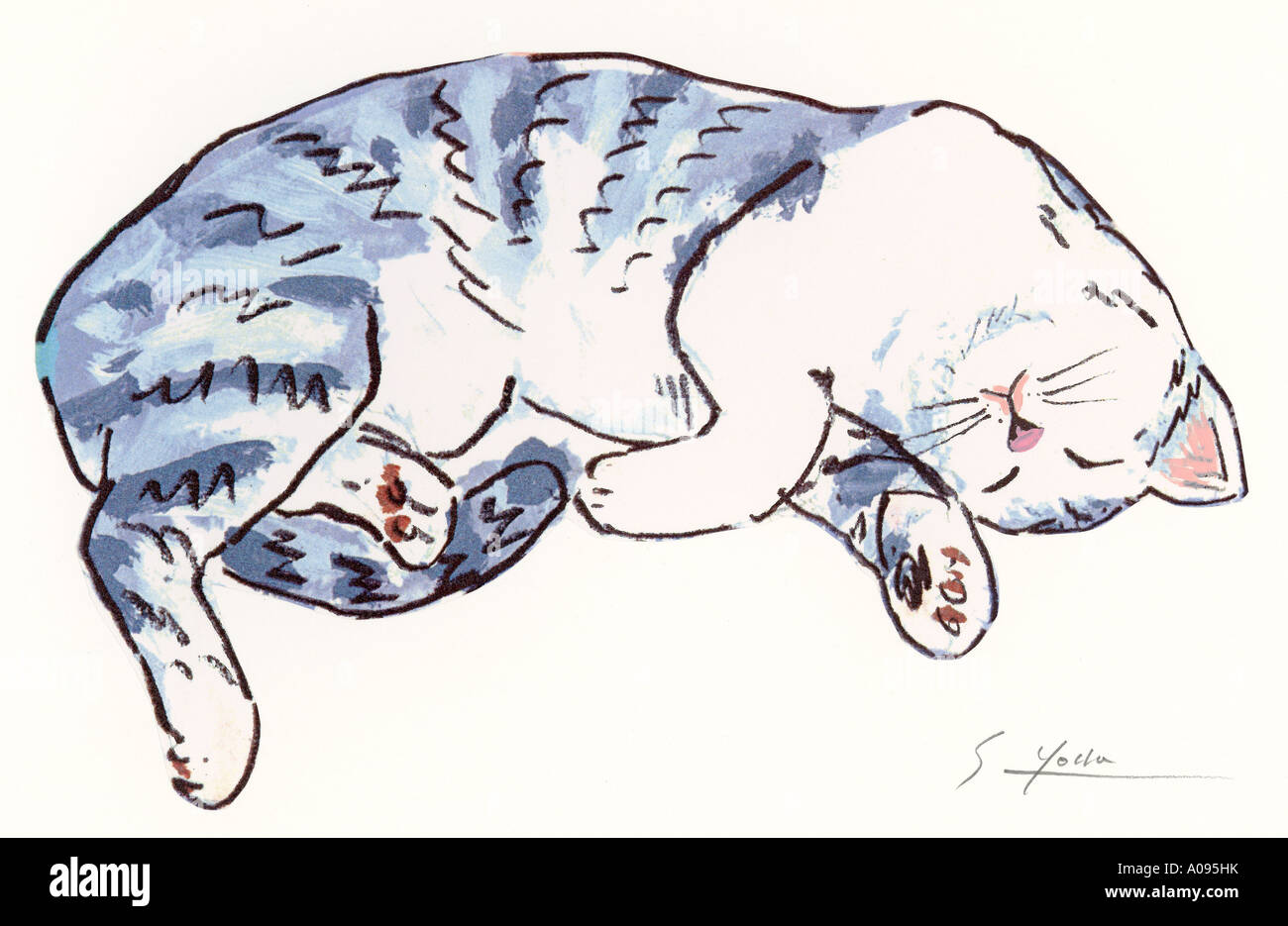 Une illustration d'un chat Banque D'Images Une illustration d'un chat Banque D'Images