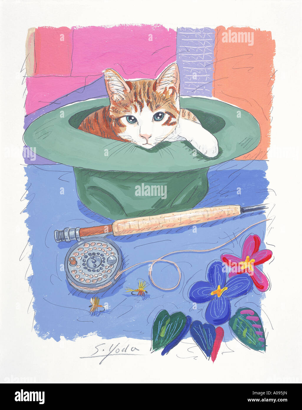 Une illustration d'un chat Banque D'Images Une illustration d'un chat Banque D'Images