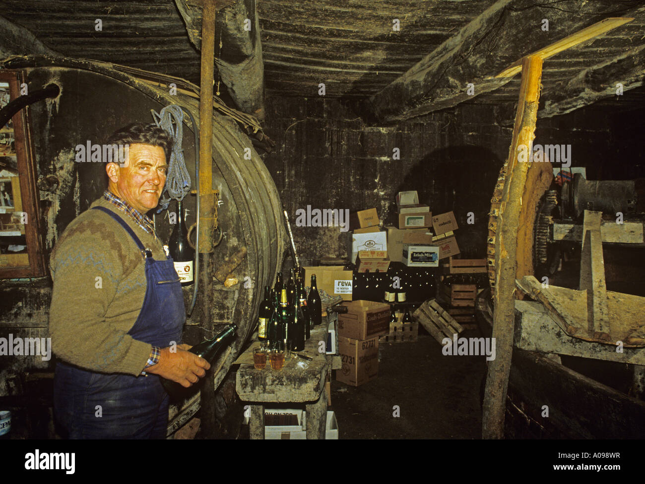 Le cidre est produit en méthode traditionnelle dans de petites exploitations en Normandie où vous pourrez déguster et acheter directement à bon prix Banque D'Images