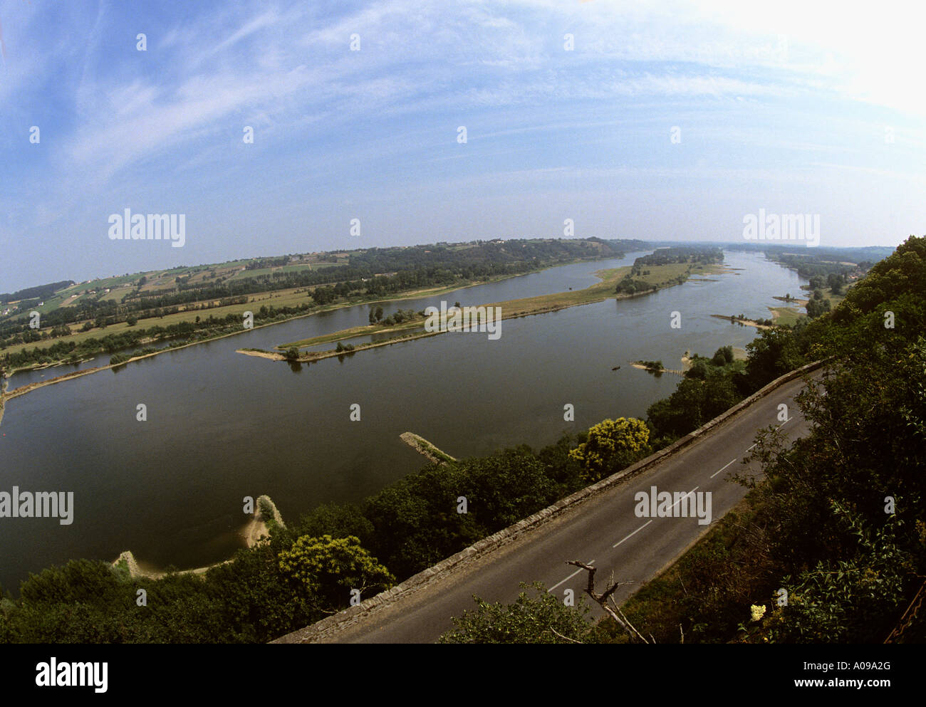 La Loire d'Champtoceux 30 kms à l'Est de Nantes Banque D'Images