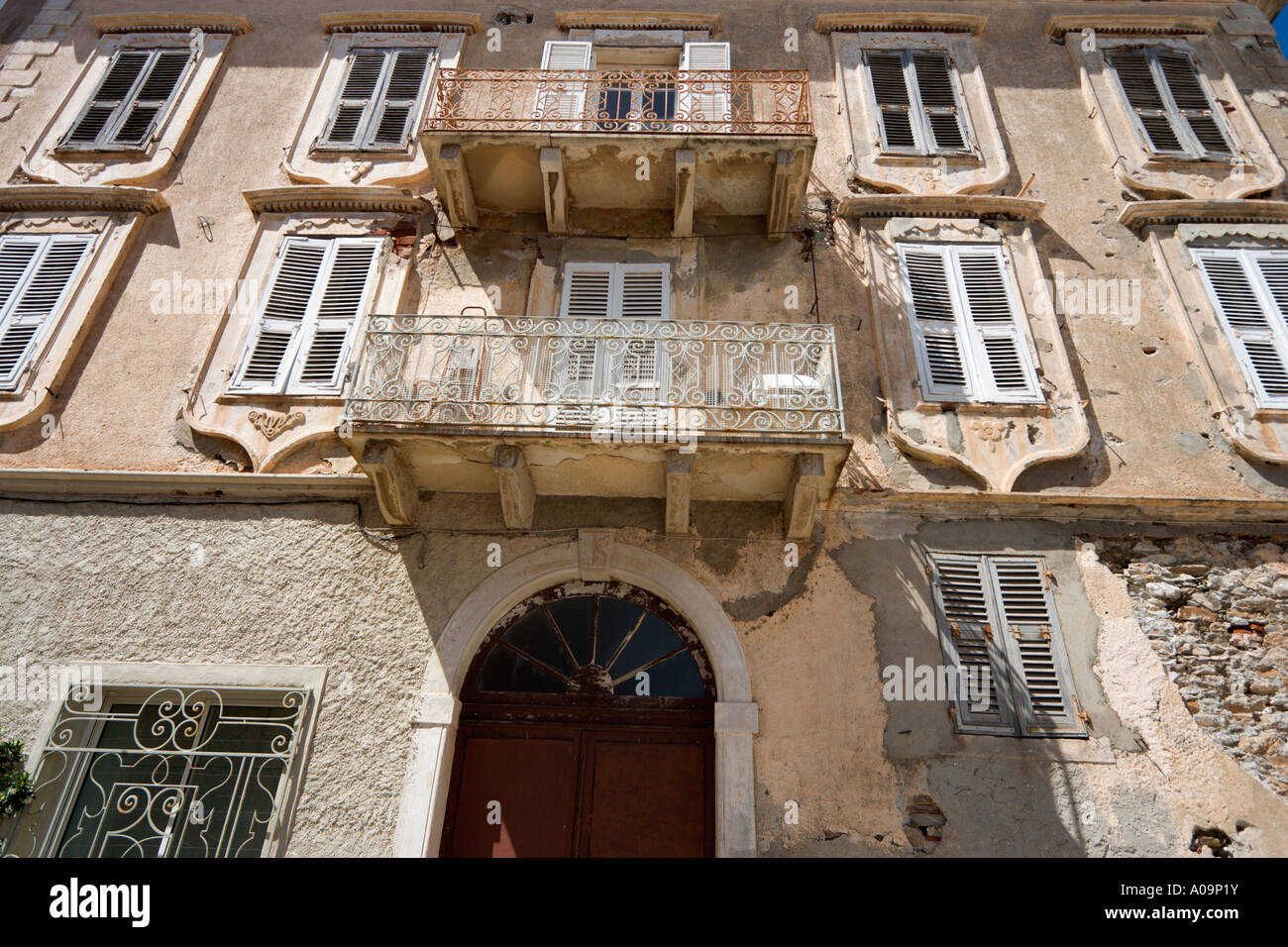 Vieille maison à Erbalunga, Cap Corse, Corse, France Banque D'Images