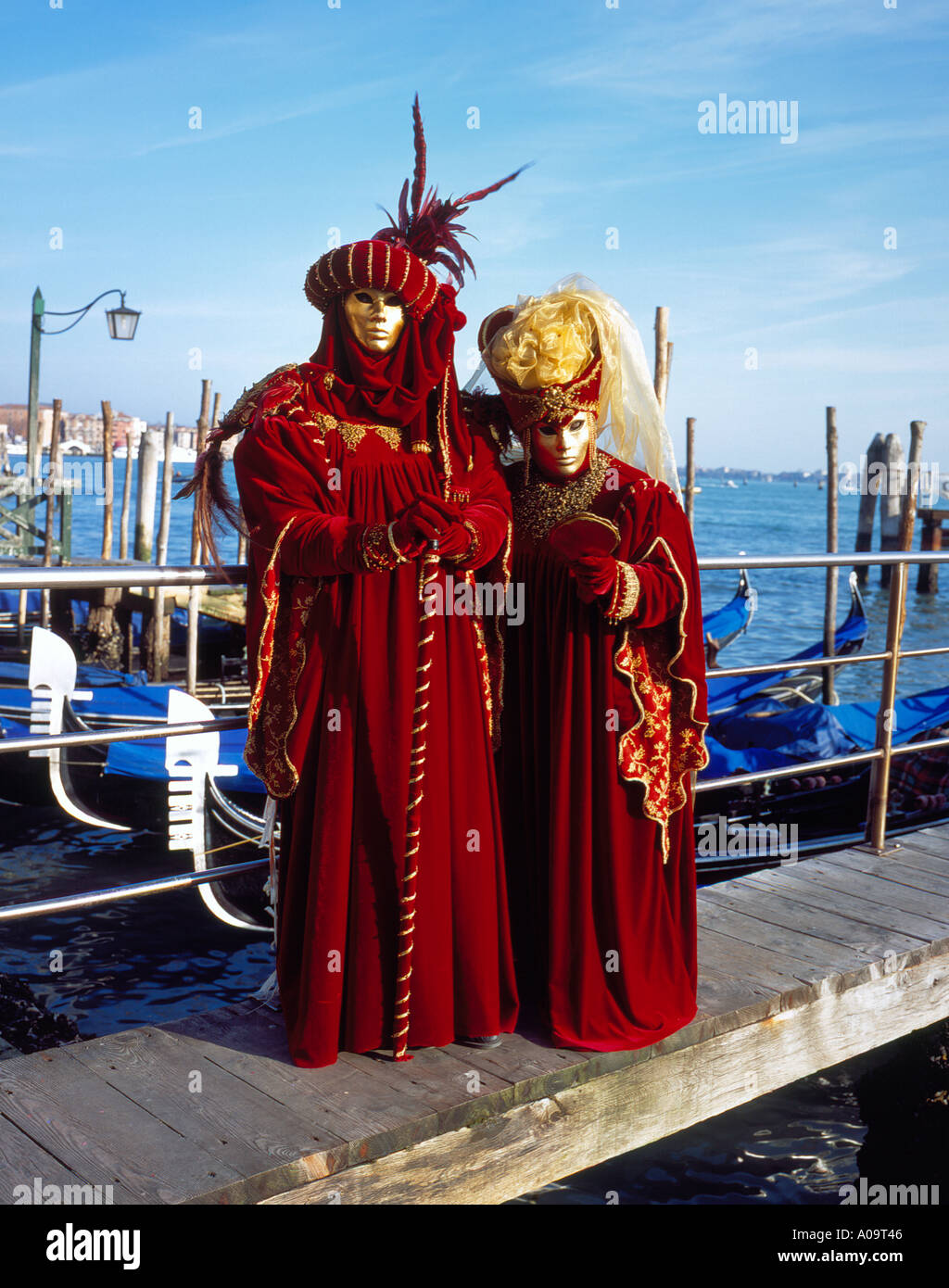 Célèbre Carnaval de Venise, Site du patrimoine mondial de l'UNESCO, l'Italie, l'Europe. Photo par Willy Matheisl Banque D'Images