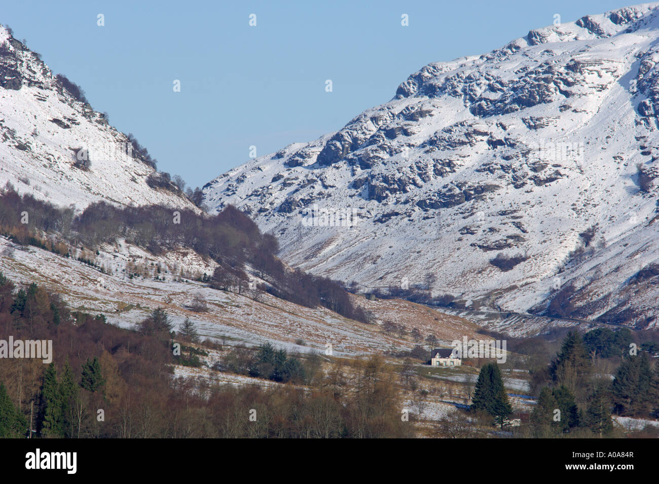 À la nord en haut Glen Ogle près de Lochearnhead Parc national du Loch Lomond et des Trossachs Central Region Ecosse Banque D'Images