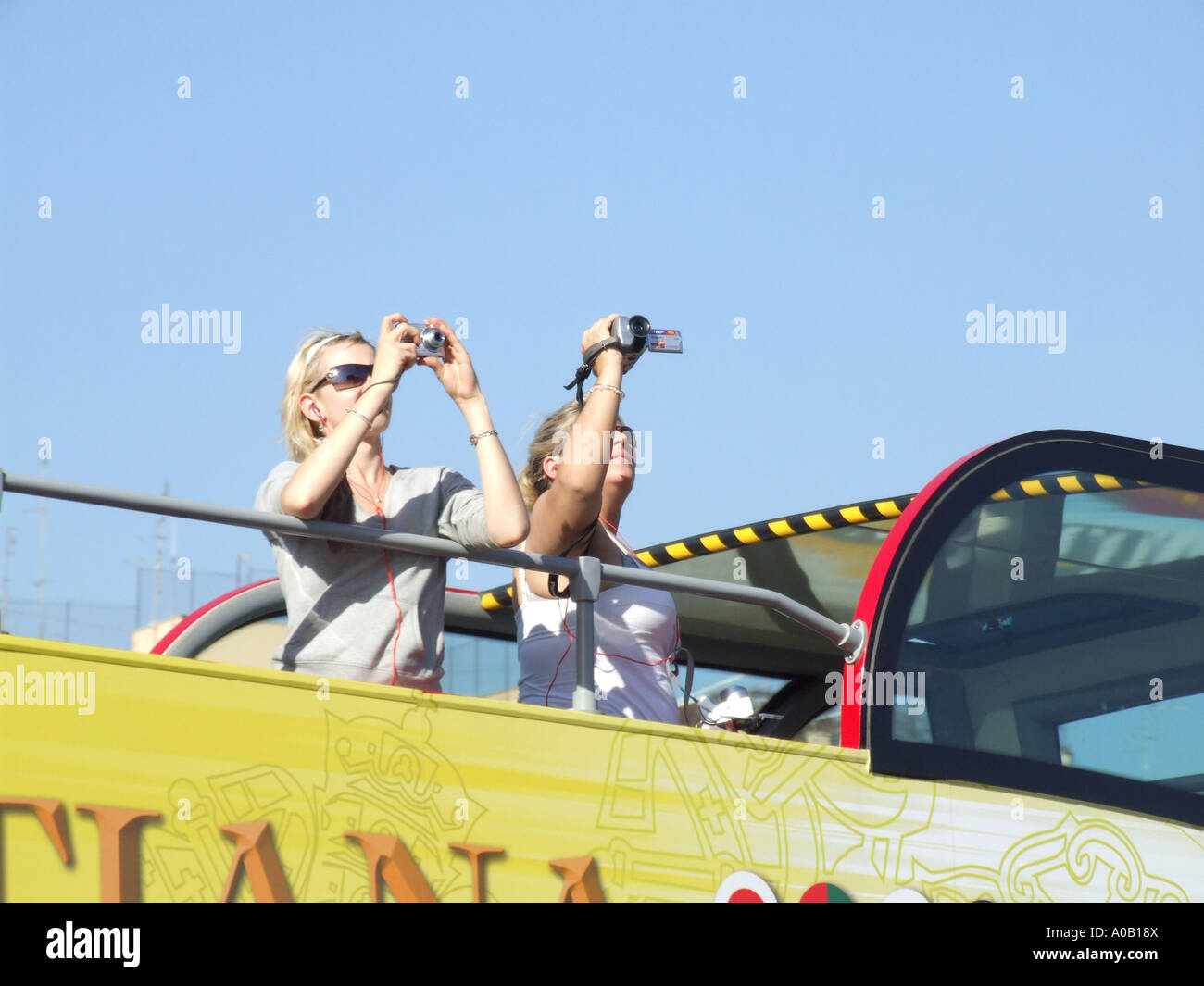 City tour bus à Rome Banque D'Images