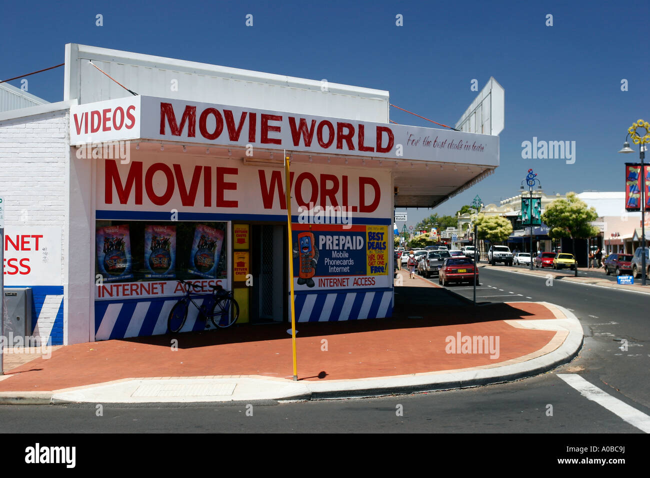 Movie World store Bussleton l'ouest de l'Australie. Banque D'Images