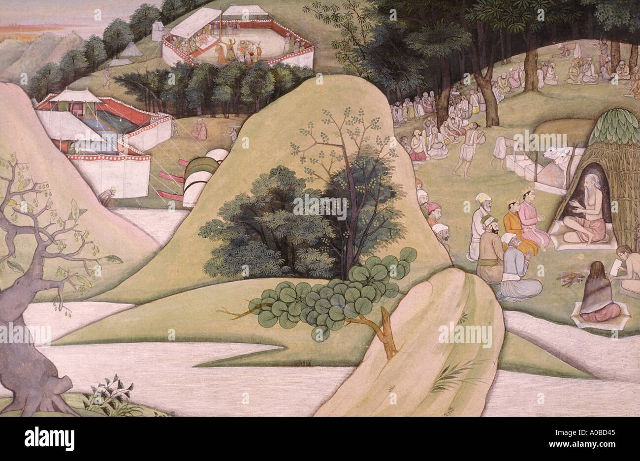 Bharata's poursuivant. Pahadi peinture de l'Archer collection. En date du : 1775-1780 A.D., Inde. Kangra Banque D'Images