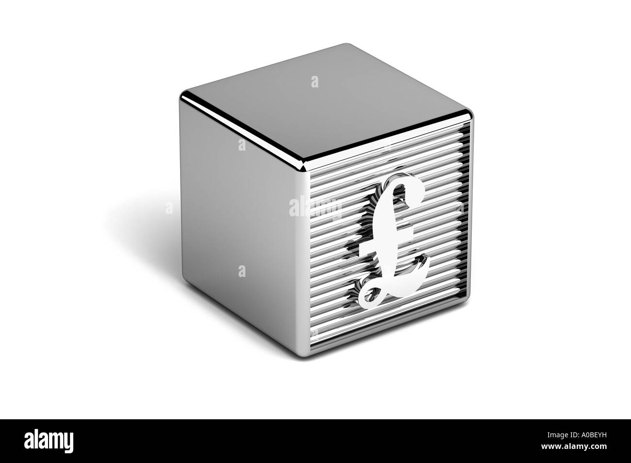 Symbole monétaire GBP sur bloc de jouets Banque D'Images