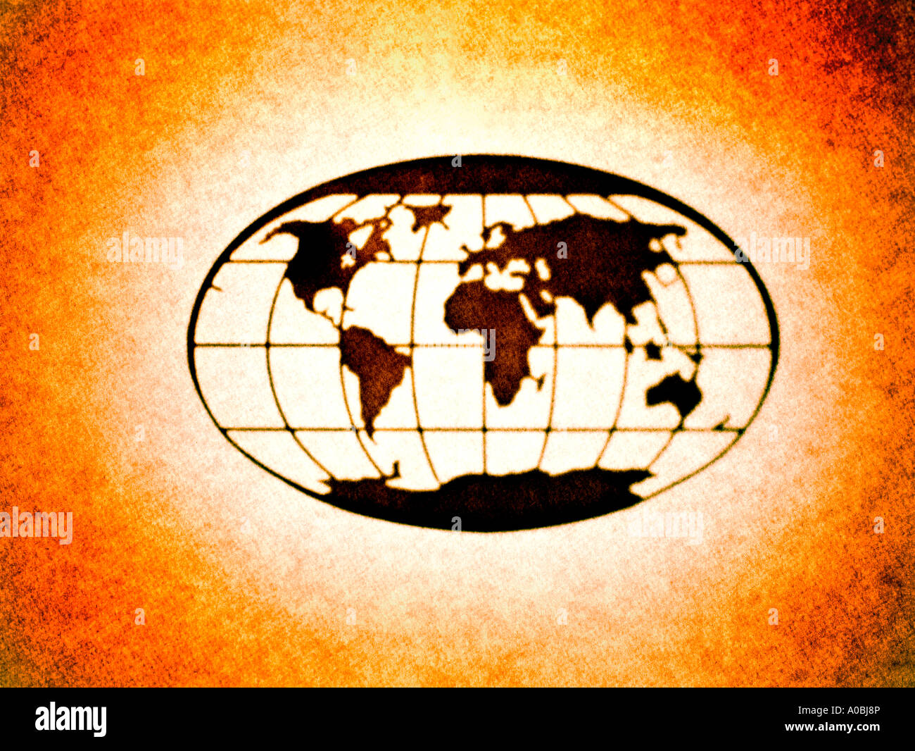 Carte du monde Globe Terre Banque D'Images