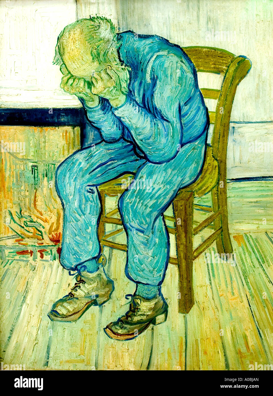 Vincent van Gogh 1853-1890 Pays-Bas néerlandais triste triste triste triste vieil homme 1910 Banque D'Images