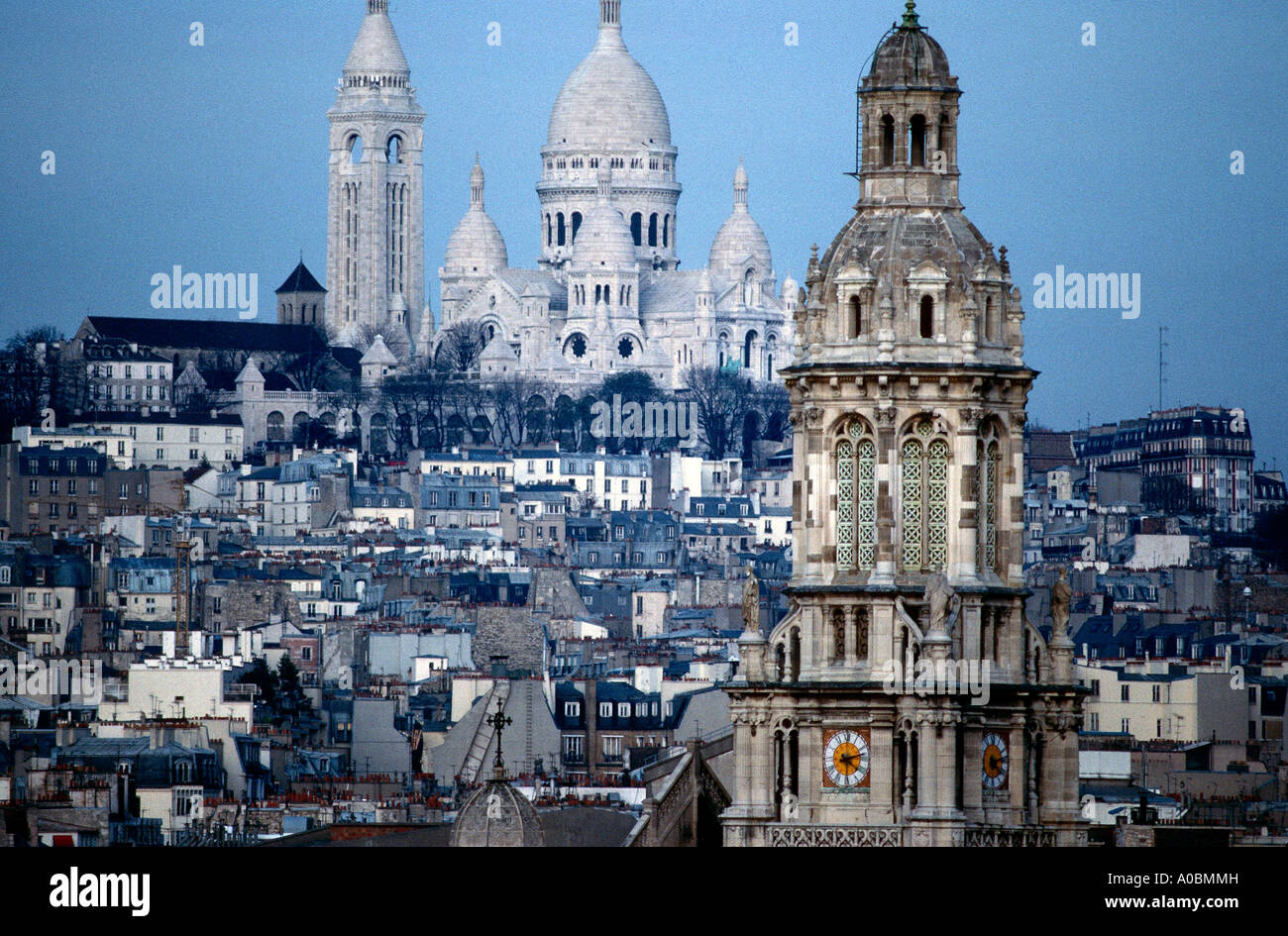 Huegel Montmartre Sacre Coeur Paris Frankreich Banque D'Images