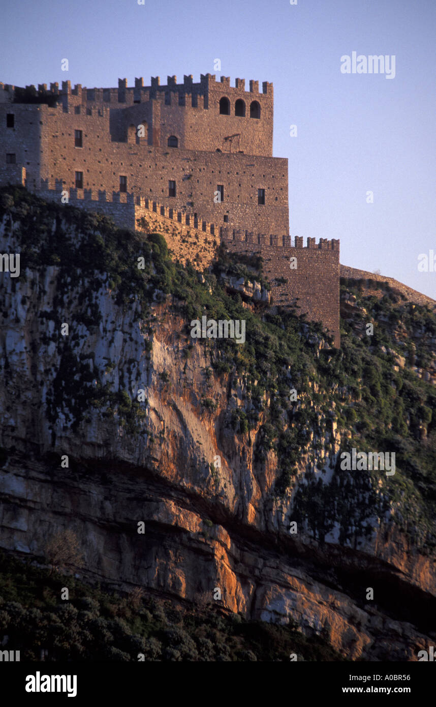 Château Caccamo Sicile Italie Banque D'Images