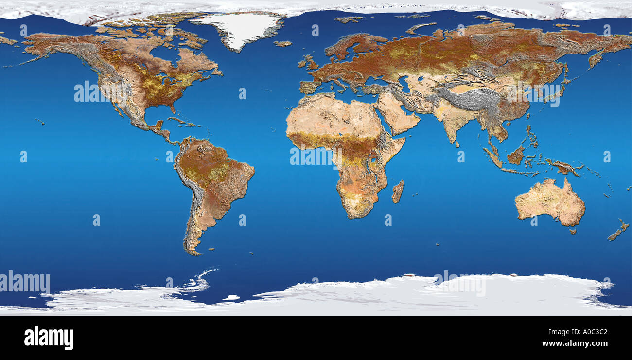 Image satellite de la terre Banque D'Images