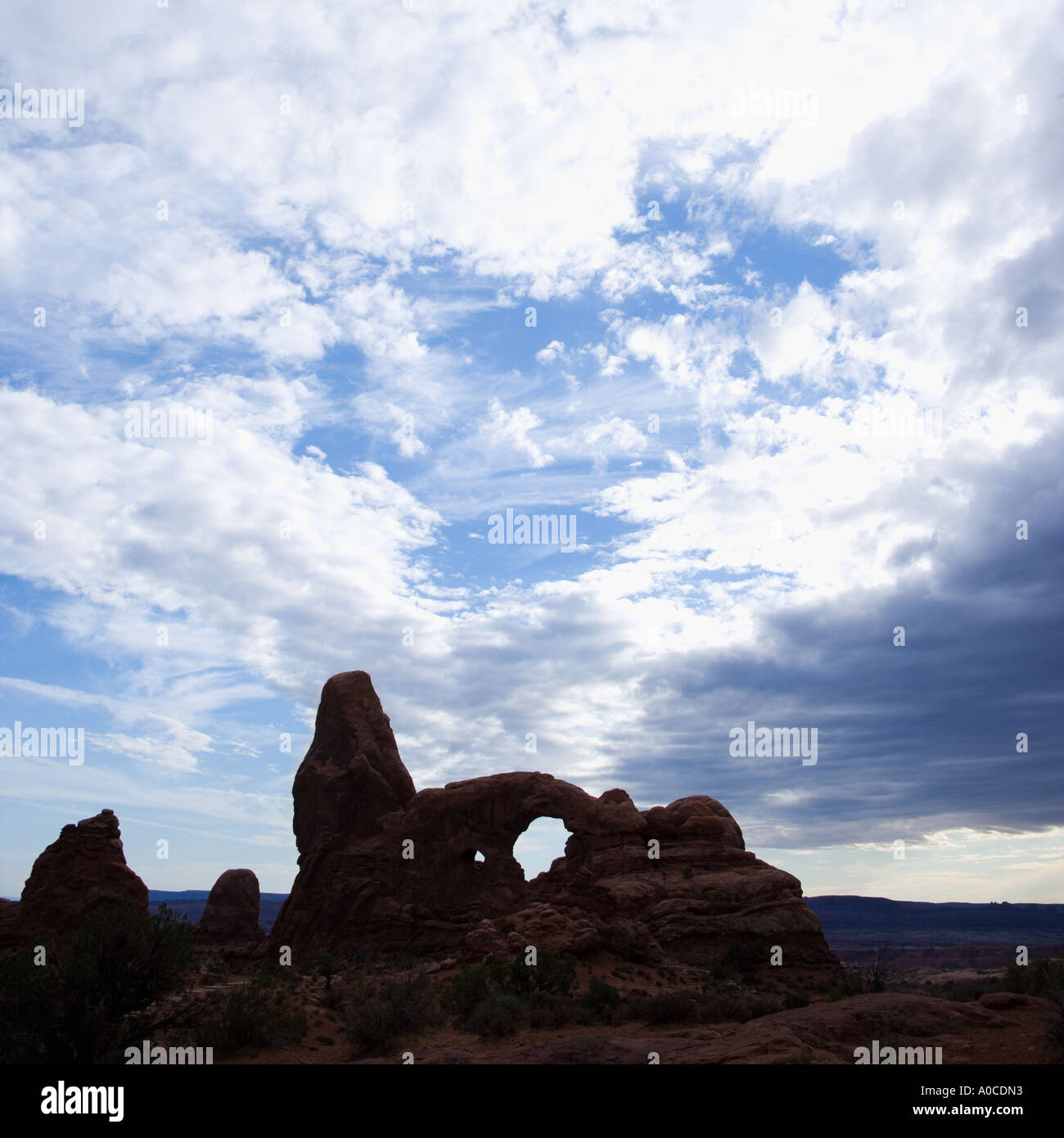 Tourelle Arch Arches National Park Moab Utah USA Banque D'Images