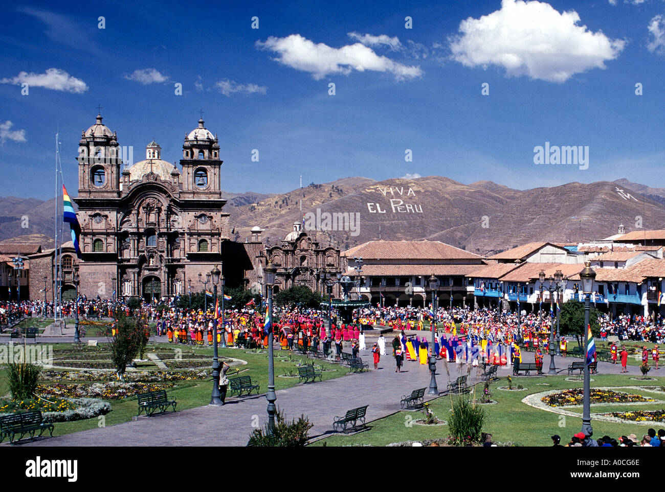 L'Inti Raymi Festival Solstice d'hiver à Cuzco au Pérou Banque D'Images