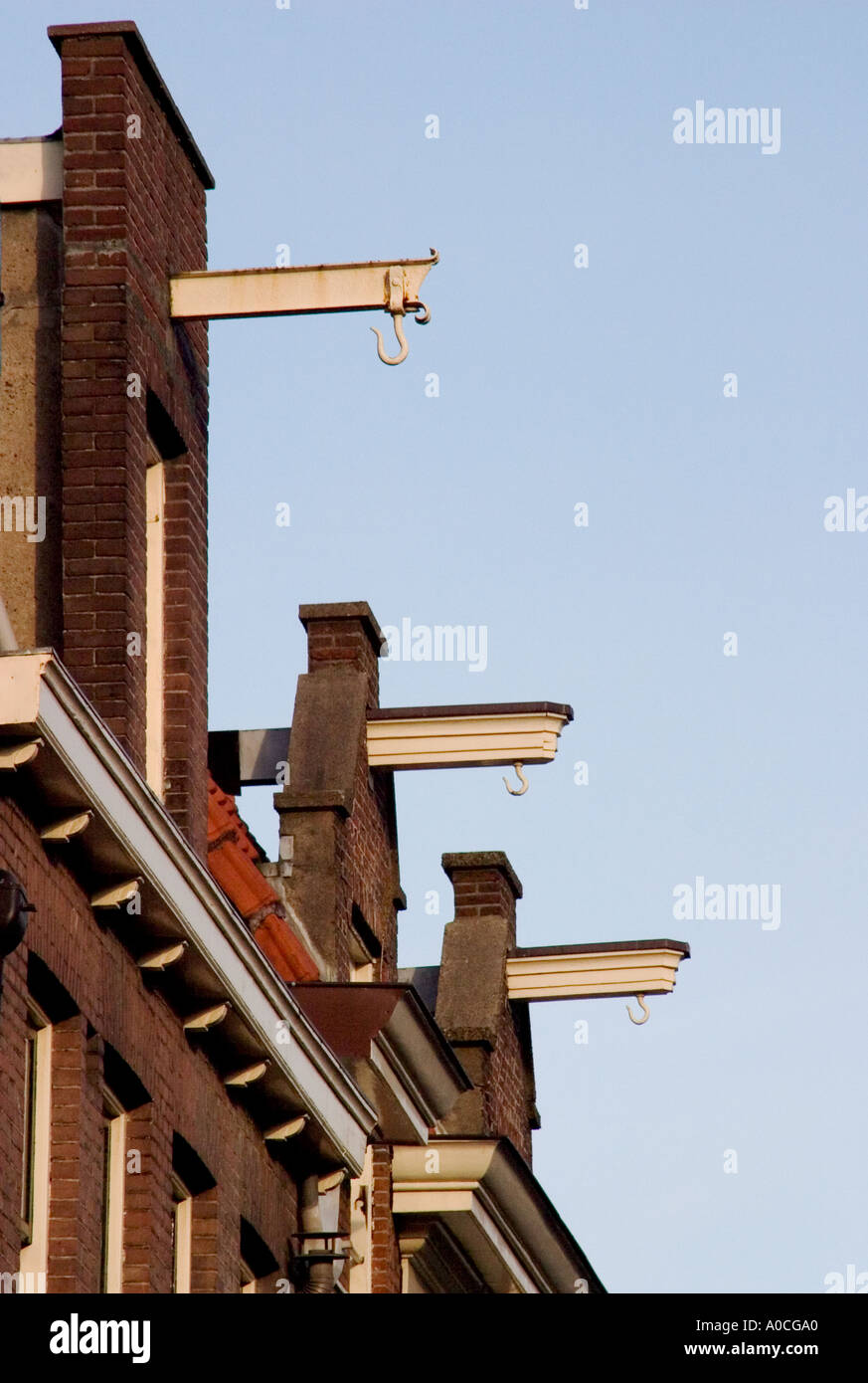 Les crochets de la poulie pour maisons d'Amsterdam Photo Stock - Alamy