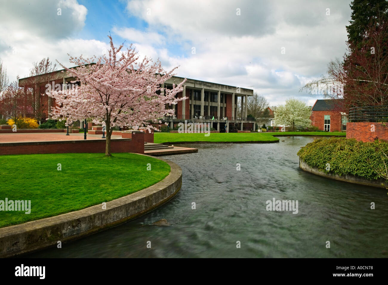 Au cours de l'Université Willamette Salem Oregon Banque D'Images