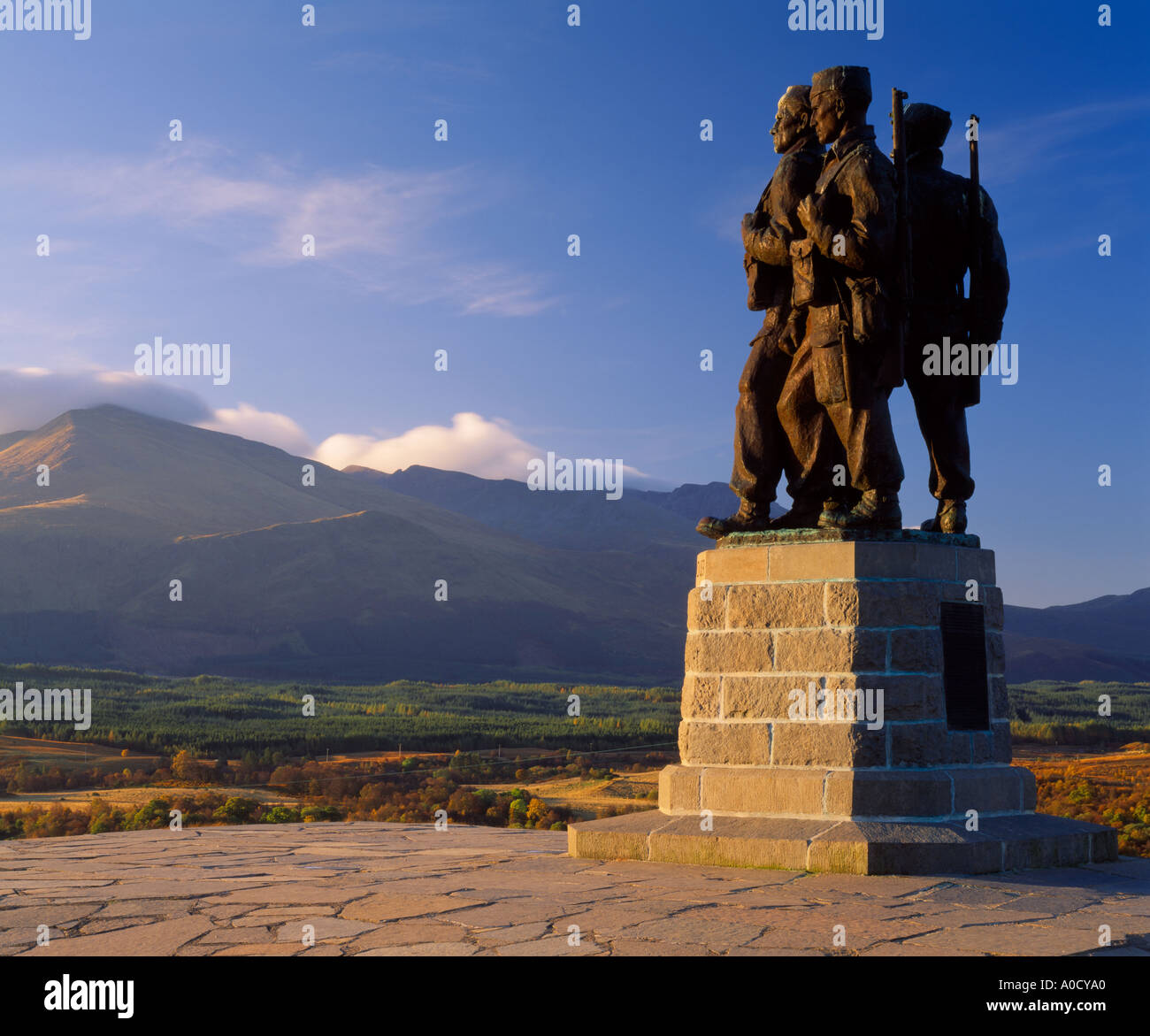 Le Mémorial Commando à Spean Bridge, Lochaber, Highland, Scotland, UK Banque D'Images