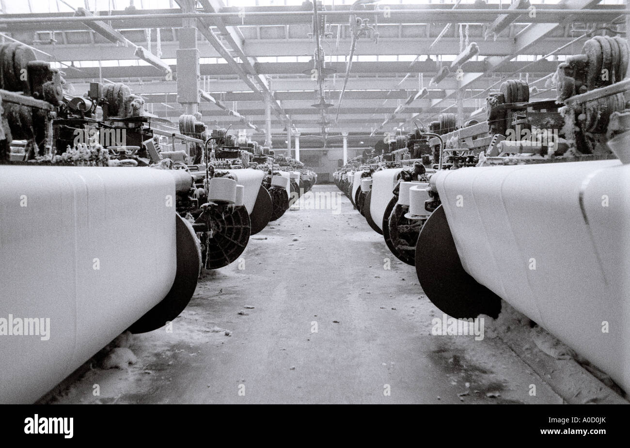 Une filature de coton à Wigan dans le Lancashire en Angleterre en Grande-Bretagne au Royaume-Uni Royaume-Uni. L'histoire de l'industrie usine Usine Travail Culture Banque D'Images