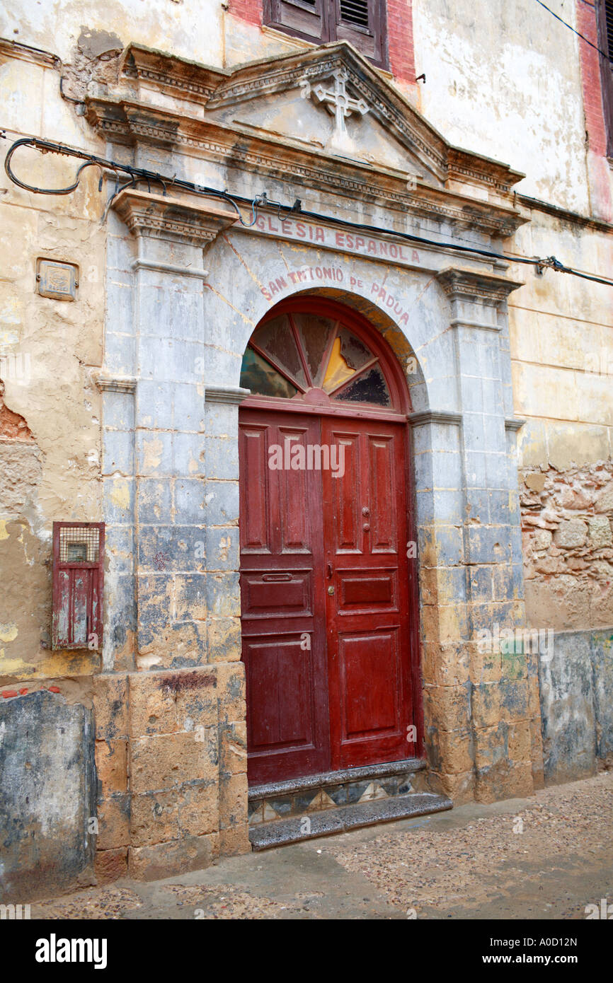 Un grand porte situé dans la Médina d'El Jadida au Maroc Banque D'Images