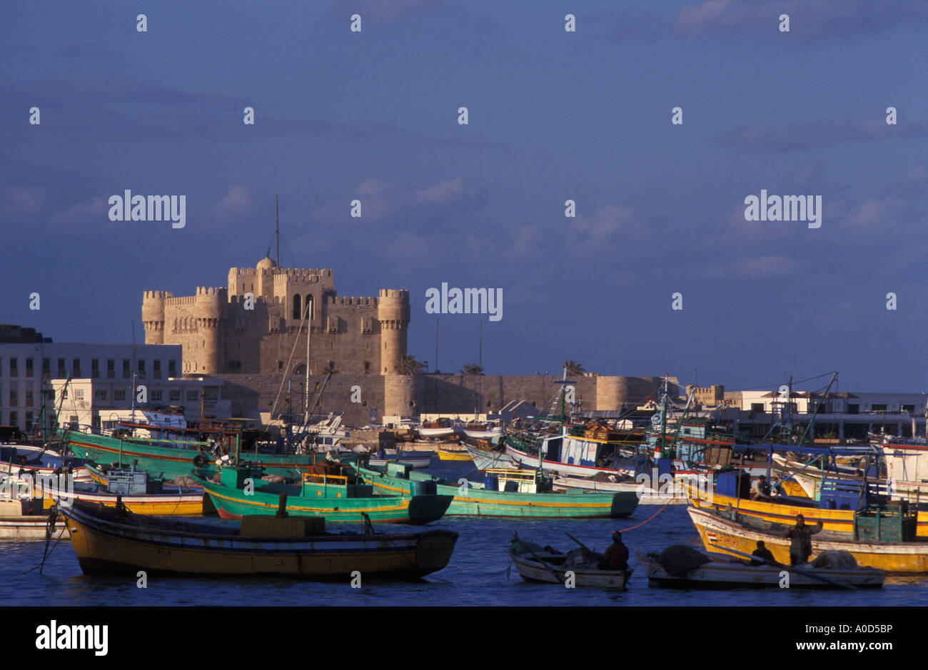 Port et Fort Qaitbey Alexandria Egypte Banque D'Images