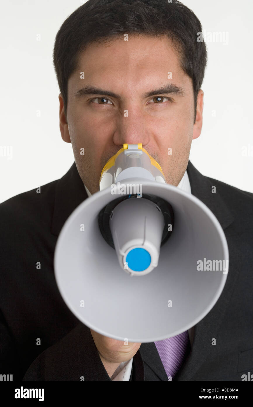 Homme avec poche Banque D'Images