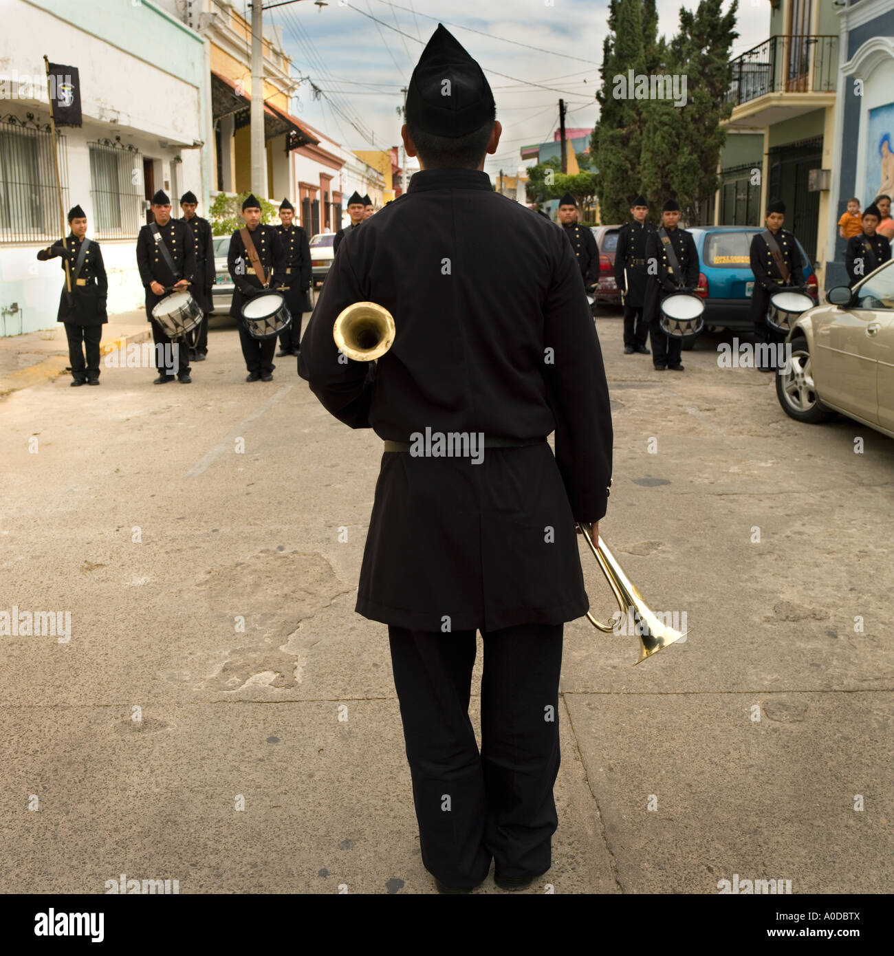 Collège de Sinaloa Mazatlan Mexique School Band Banque D'Images