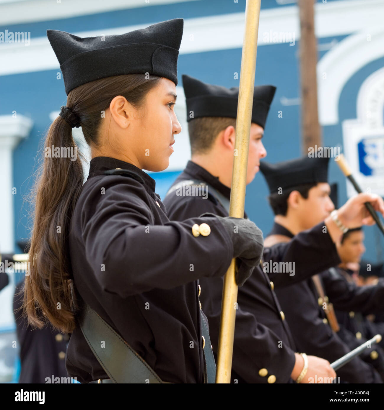 Mazatlan Sinaloa College School Band Banque D'Images