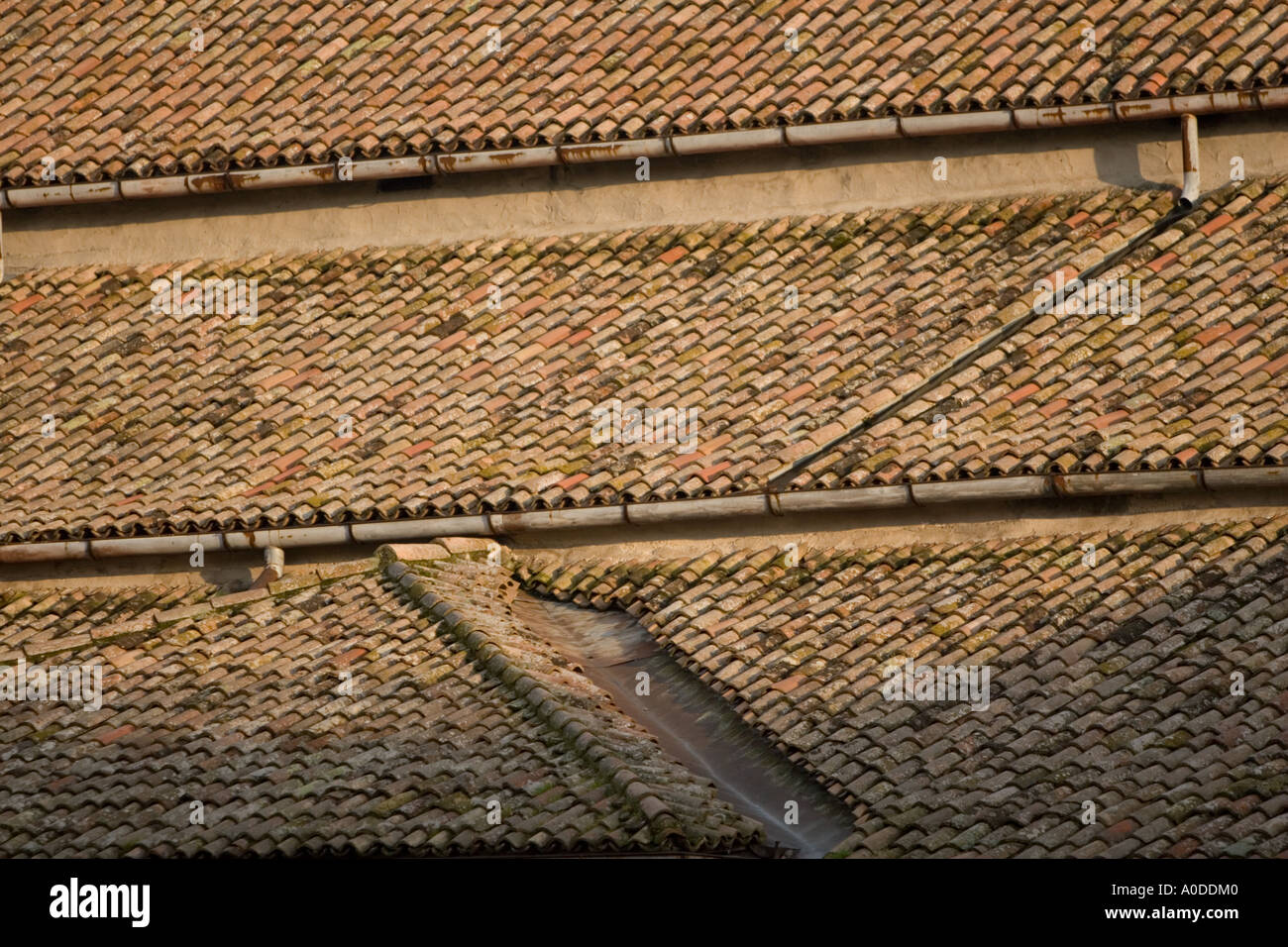Des tuiles en terre cuite de la construction à Asolo, Veneto, Italie Banque D'Images