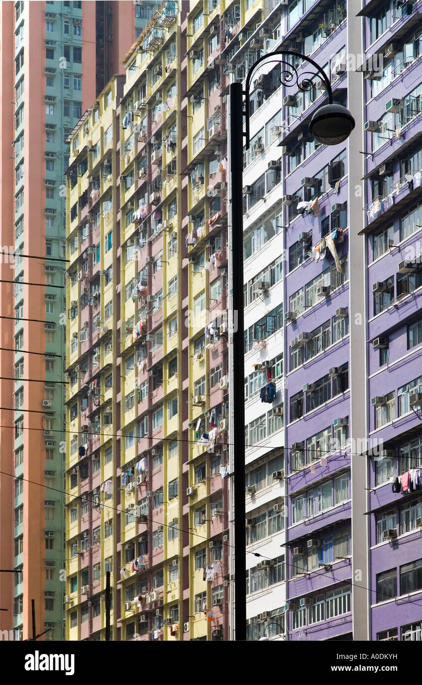 Tour de blocs de couleur- North Point Hong Kong Banque D'Images