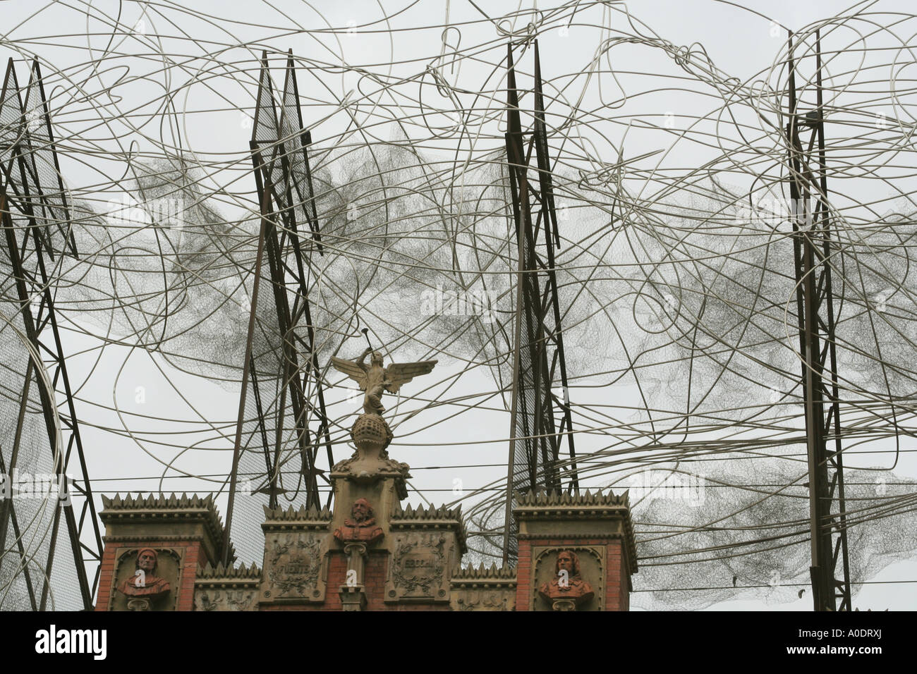 Fundació Antoni Tàpies fil de bâtiment art symbolisant les nuages et président Barcelone Espagne Banque D'Images