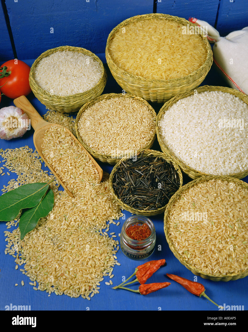 Assortiment de riz Banque D'Images
