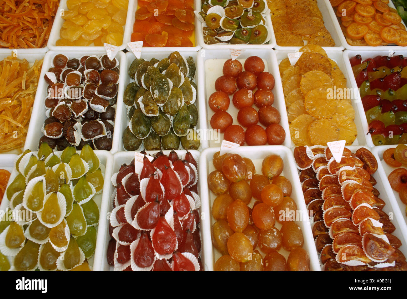 Nice France fruits confits une spécialité de la région en vente sur le