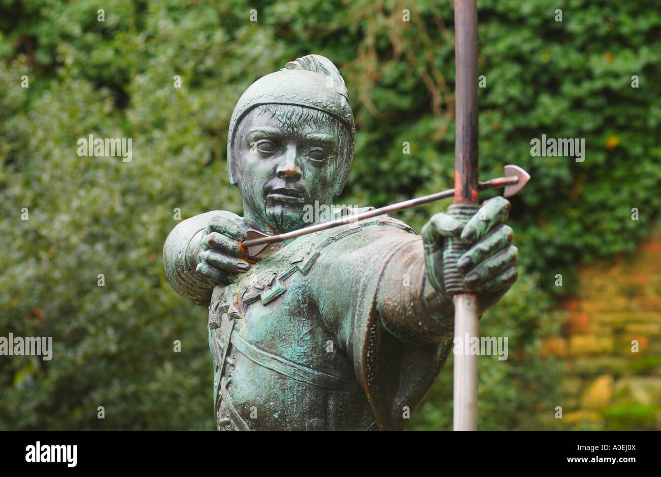 Statue de Robin des Bois à Nottingham (Angleterre) Banque D'Images