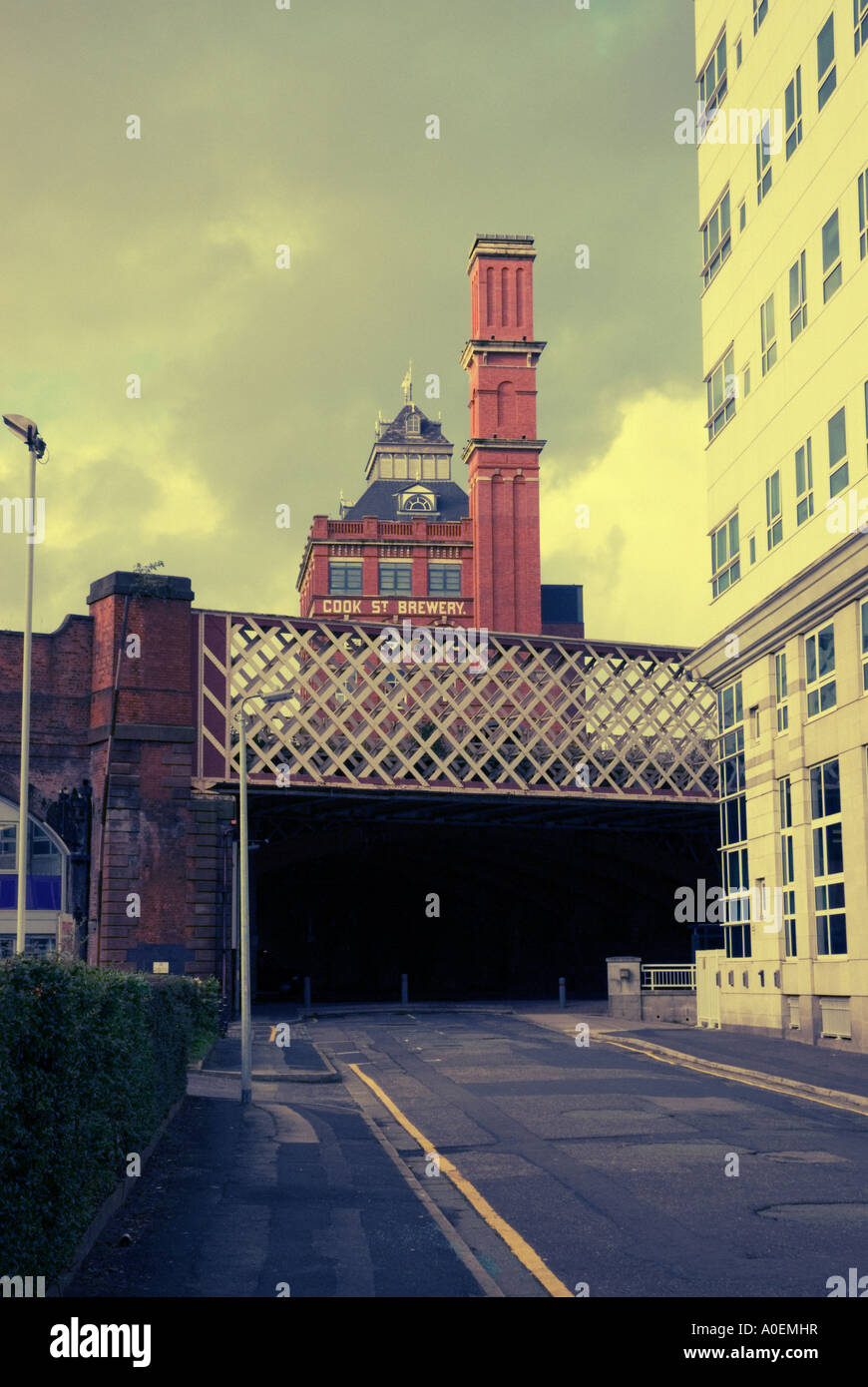 Effet polaroid brewery Manchester Banque D'Images