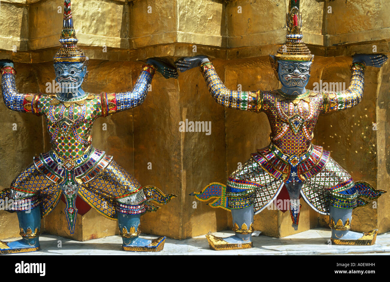 Wat Phra Kaeo Bangkok Thaïlande Banque D'Images