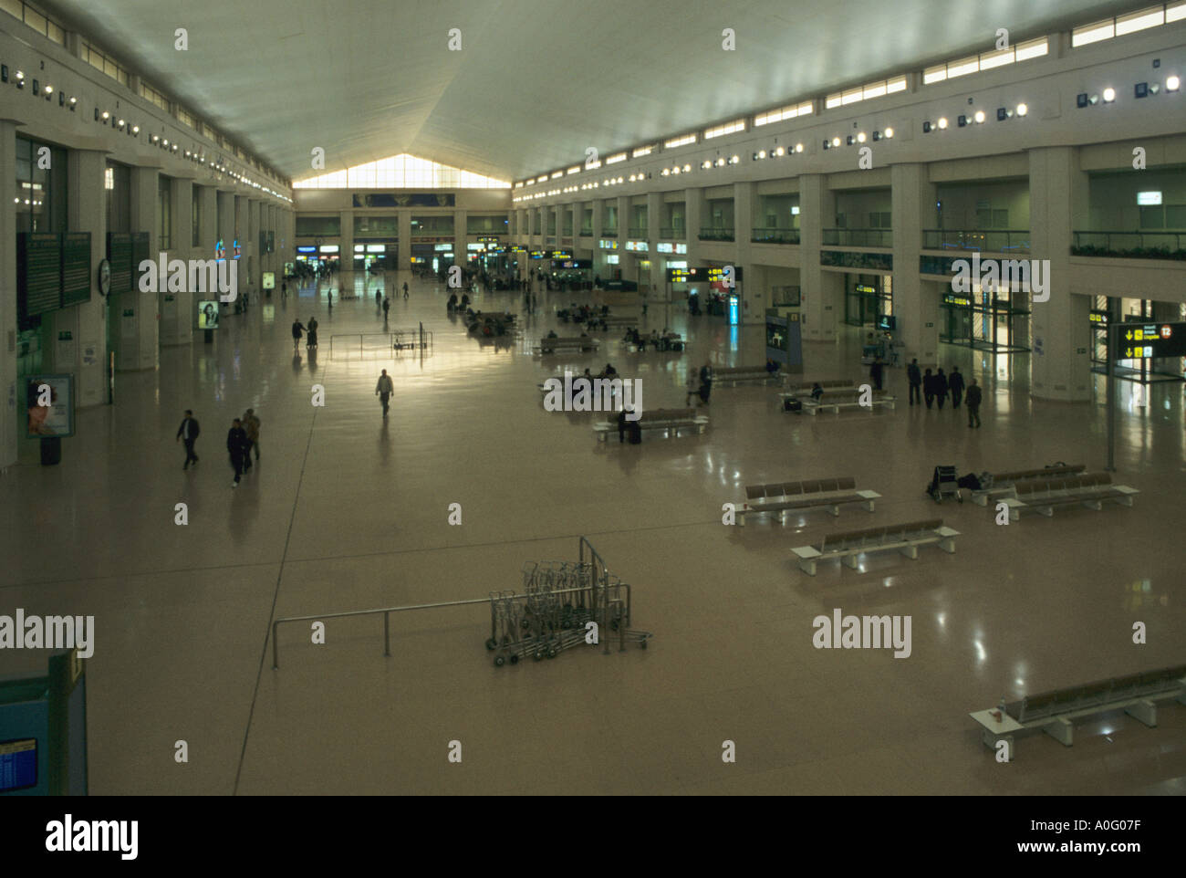 Intérieur de la salle d'embarquement à l'aéroport de Malaga Banque D'Images