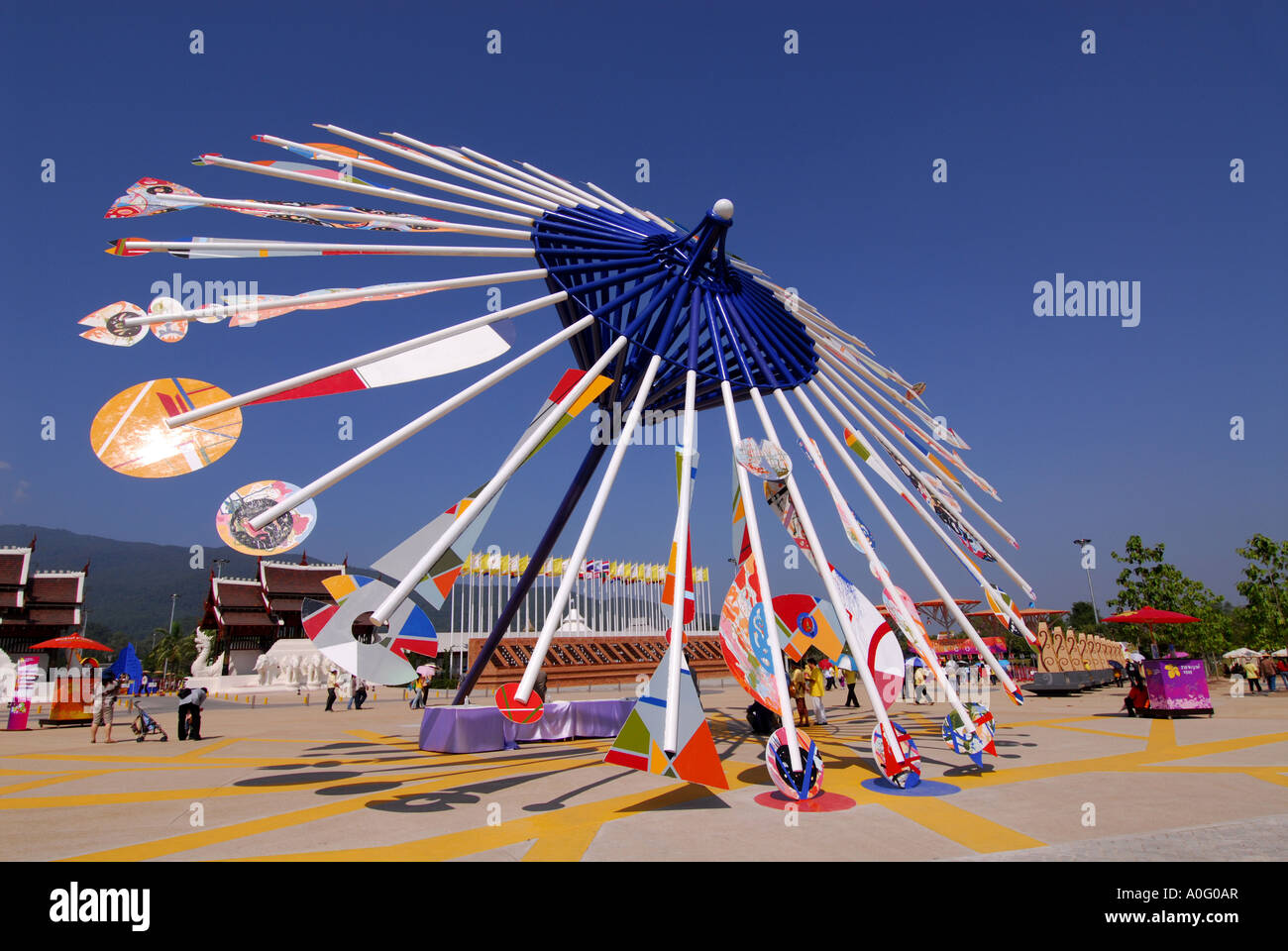 Entrée au Parc Royal Flora Ratchaphruek Montrer Chiang Mai dans le nord de la Thaïlande Banque D'Images Entrée au Parc Royal Flora Ratchaphruek Montrer Chiang Mai dans le nord de la Thaïlande Banque D'Images
