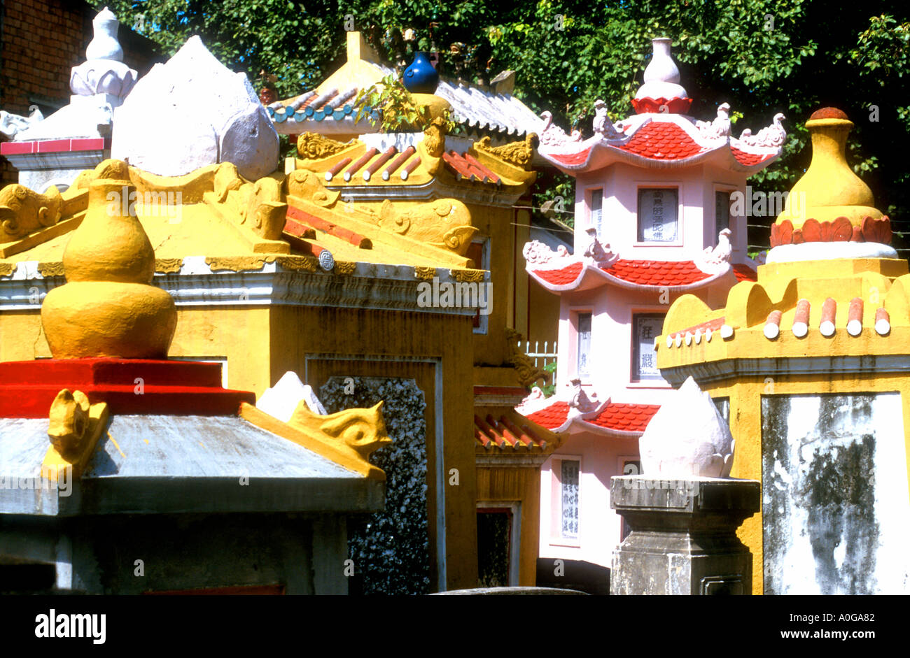 Le cimetière de temple, Ho Chi Minh City, Vietnam Banque D'Images