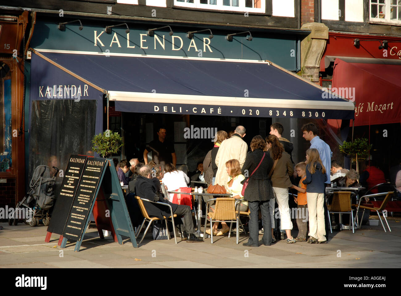 Swains Lane Kalendar café à Londres Highgate Banque D'Images