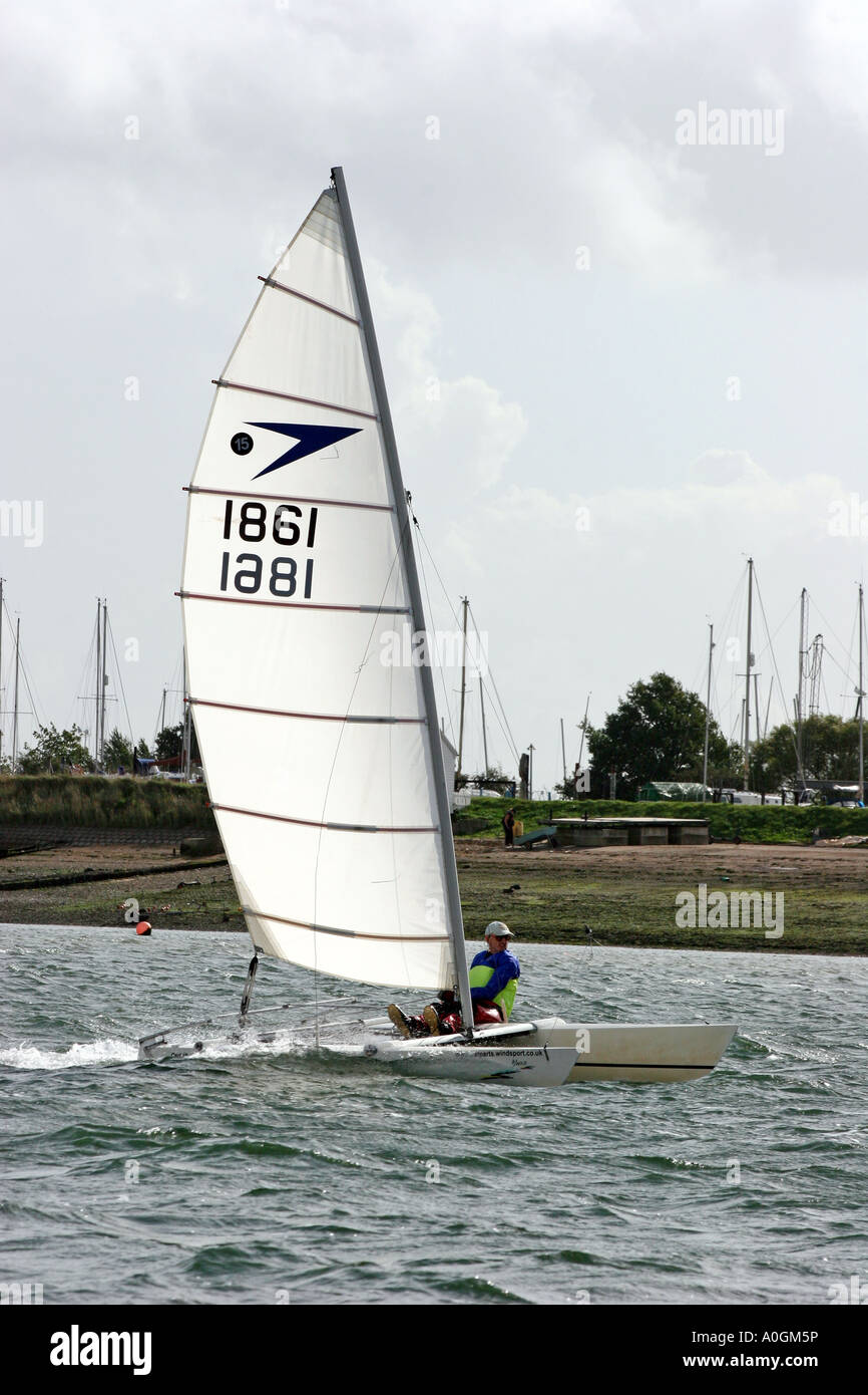 Club de voile Marconi River Essex Backwater Banque D'Images