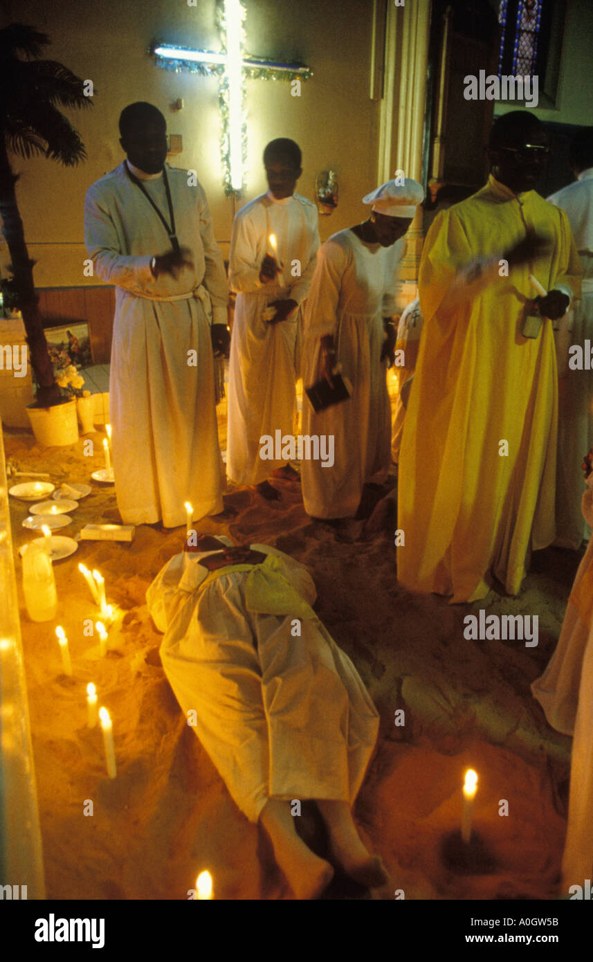 Église africaine britannique noire.Église céleste du Christ. Yoruba d'Afrique de l'Ouest, Nigeria. Mercyland années 1990 Royaume-Uni HOMER SYKES Banque D'Images