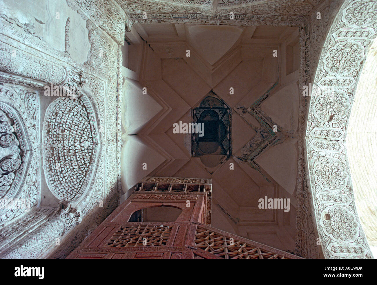 Coupole sur mihrab, mosquée de vendredi, l'Iran, Nayin Banque D'Images