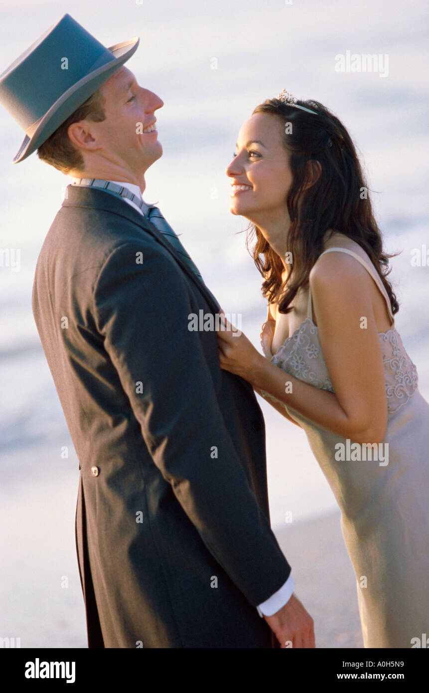 Portrait of a young couple smiling Banque D'Images