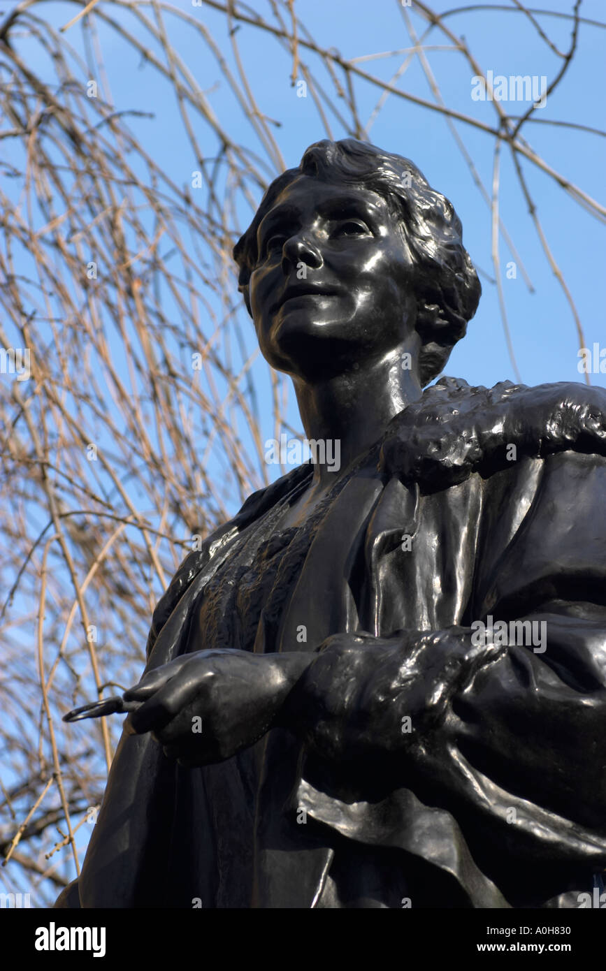 Statue d'Emmeline Pankhurst à Westminster, Londres, Angleterre Banque D'Images