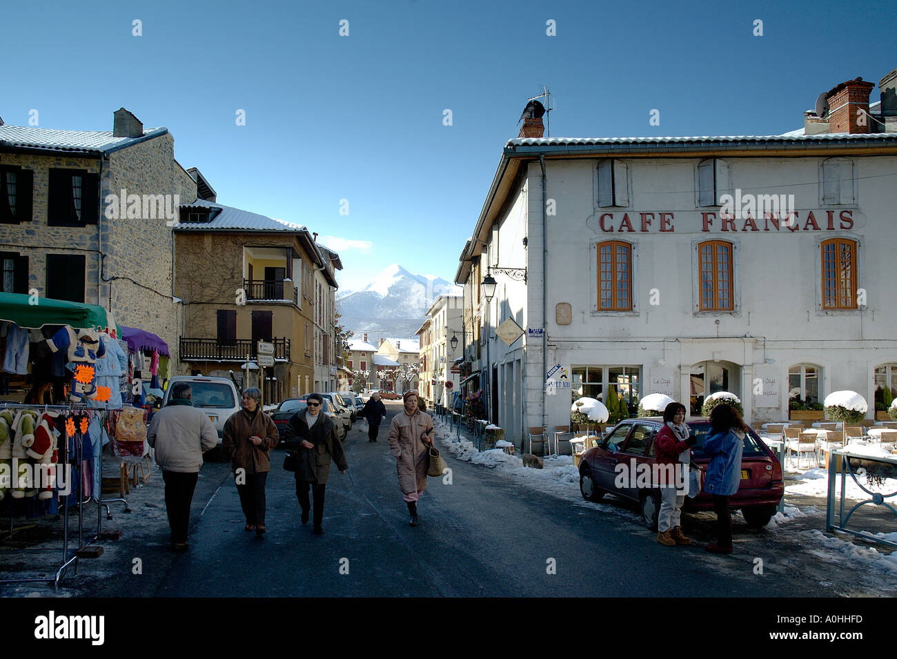 Cafe Francais Aspet Haute Garonne France Europe Banque D'Images