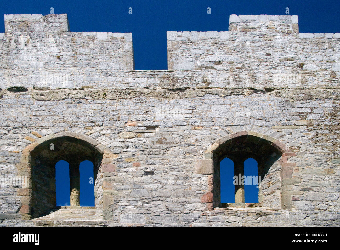 12e siècle, ruines de la cathédrale d'ardfert a un style romain et a son retourne à st brendan le navigateur Banque D'Images